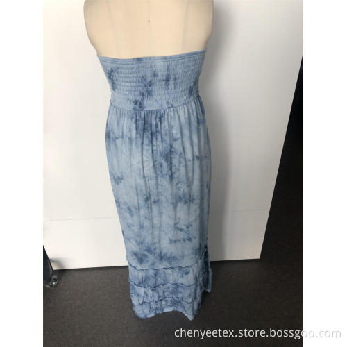 Long strapless slim dress